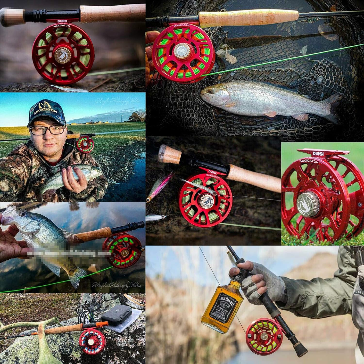 Fliegenfischerrolle, Dunn Salzwasser-Fliegenrolle, Mehrfarbig, 2–7 WT(Vermilion Red,2/4wt)