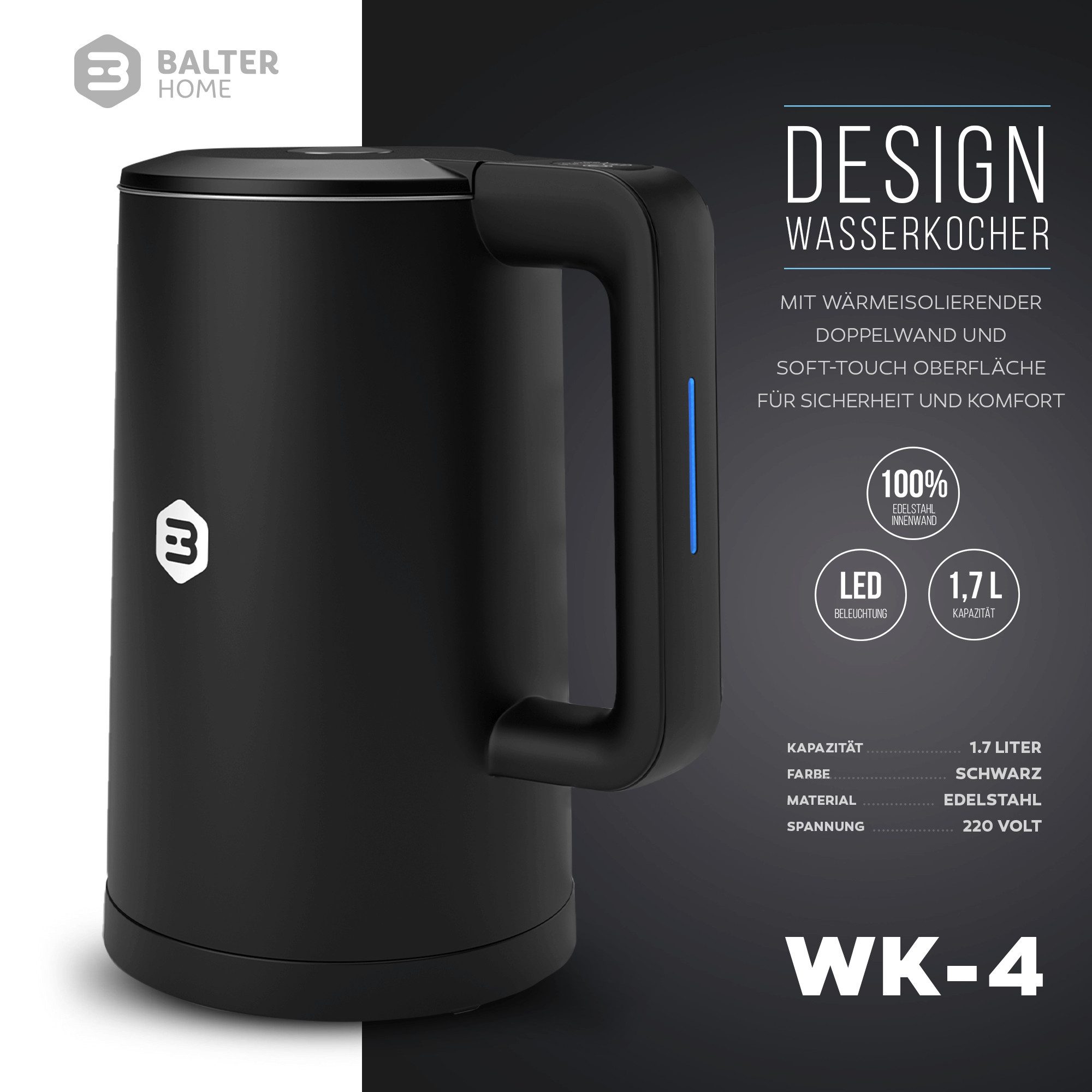 Wasserkocher Wasserkocher WK-04-Touch-BL