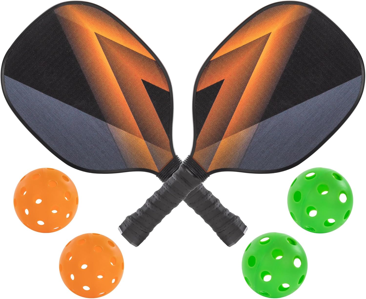 Idena 40252 - Set da Pickleball con 2 Racchette, 2 Palline da Internoe 2 Palline da Esterno, Inclusa Rete Di Contenimento