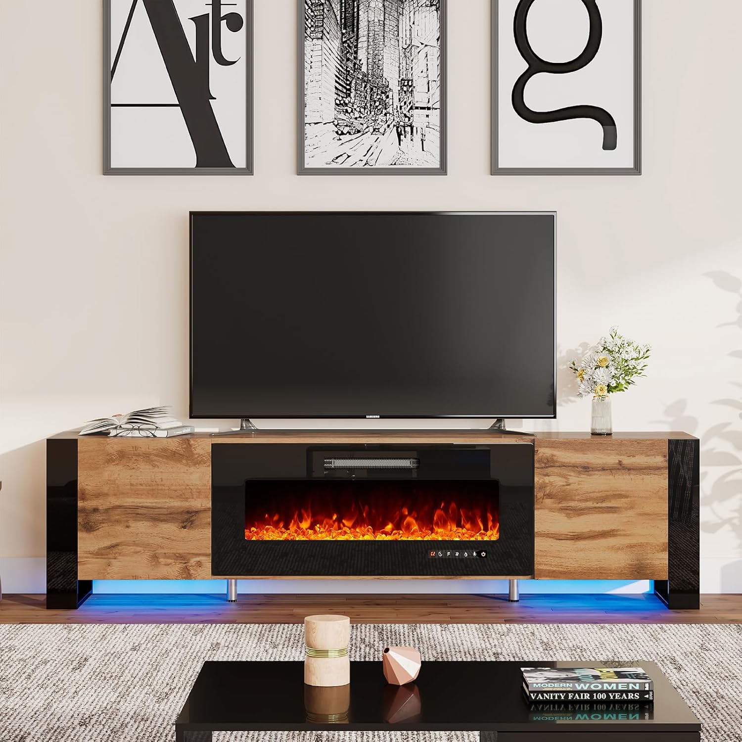 AMERLIFE Fireplace TV Stand with 36