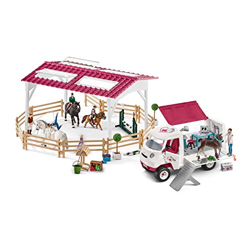 SCHLEICH 72121   Set da gioco per veterinari nella scuola di equitazione (Horse Club) : Giochi e giocattoli
