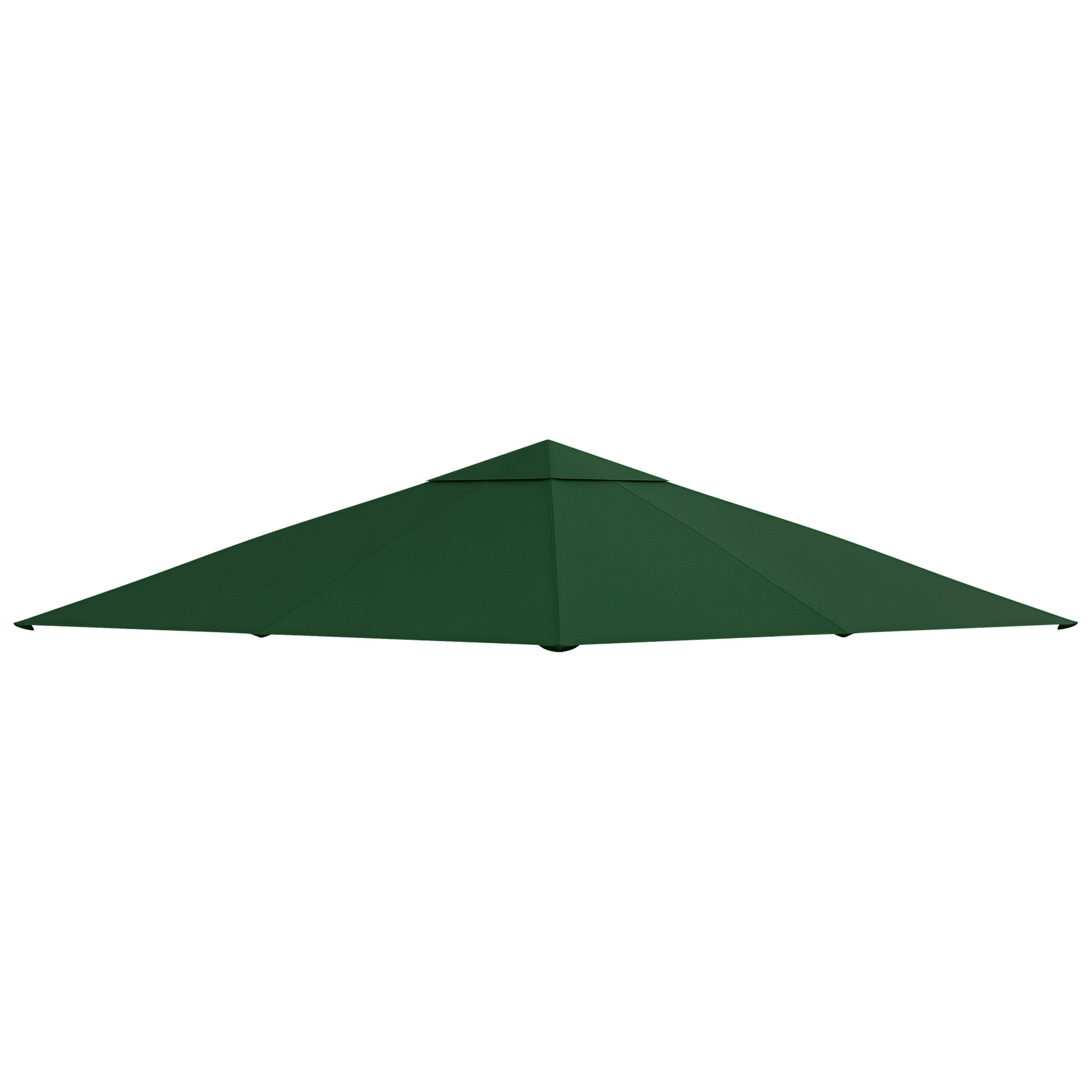 Outsunny Ersatzdach für Gartenpavillon, 8 Wasserabflusslöcher, einfache Montage, Polyester, grün, 2,98 x 2,95 m