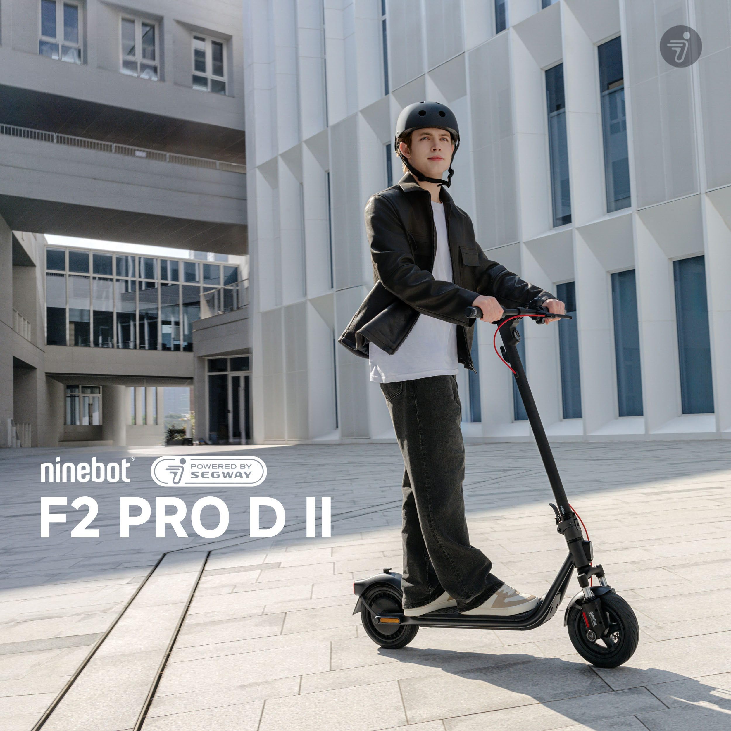 E-Scooter F2 Pro D II mit Straßenzulassung, bis zu 65 km Reichweite, 120 kg Tragfähigkeit und vorderer Doppelfederung, schwarz