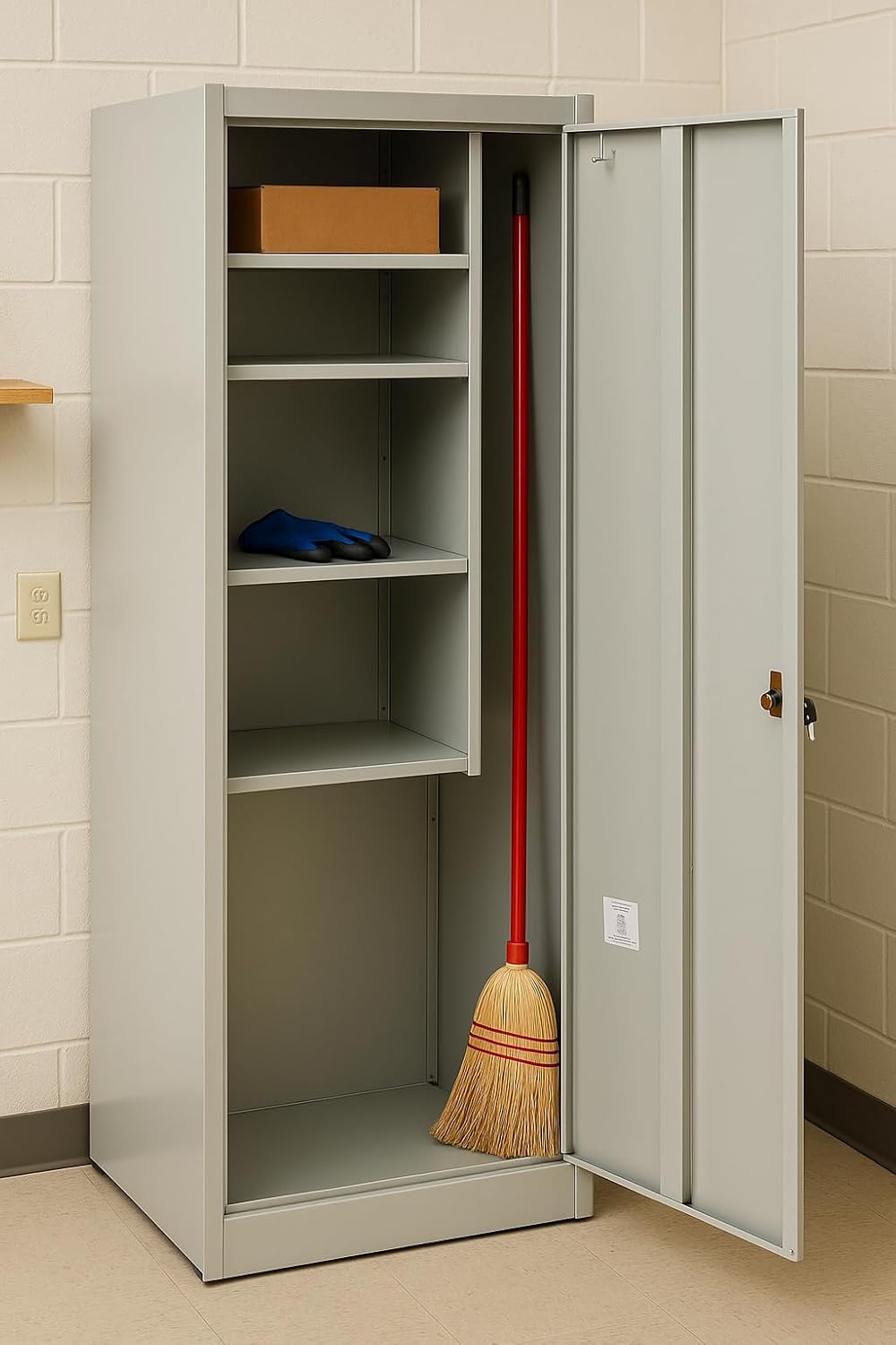 Linea Garden Friend Broom Door Cabinet Dimensions H 180 x 49 x 61.5 cm