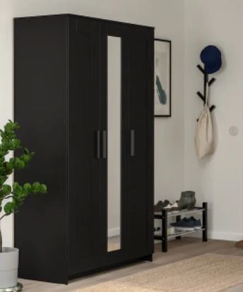 BRIMNES IKEA Kledingkast C Slimme Opbergoplossing met Spiegeldeur