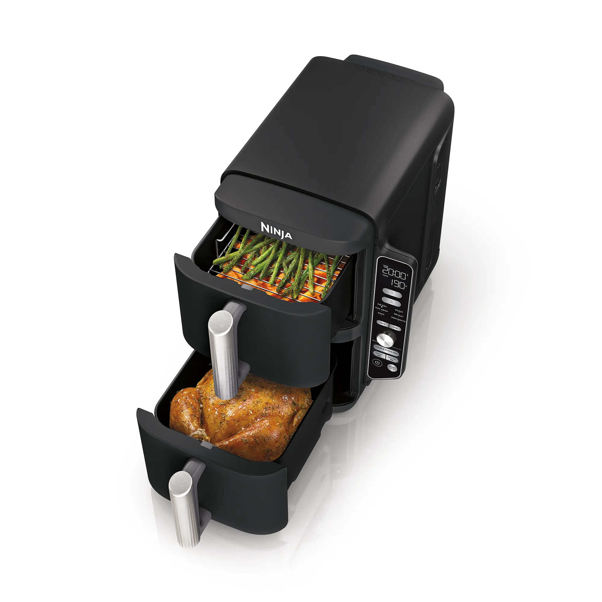 2025 Ninja DoubleStack XXXL 9,5 l heteluchtfriteuse met 2 lades