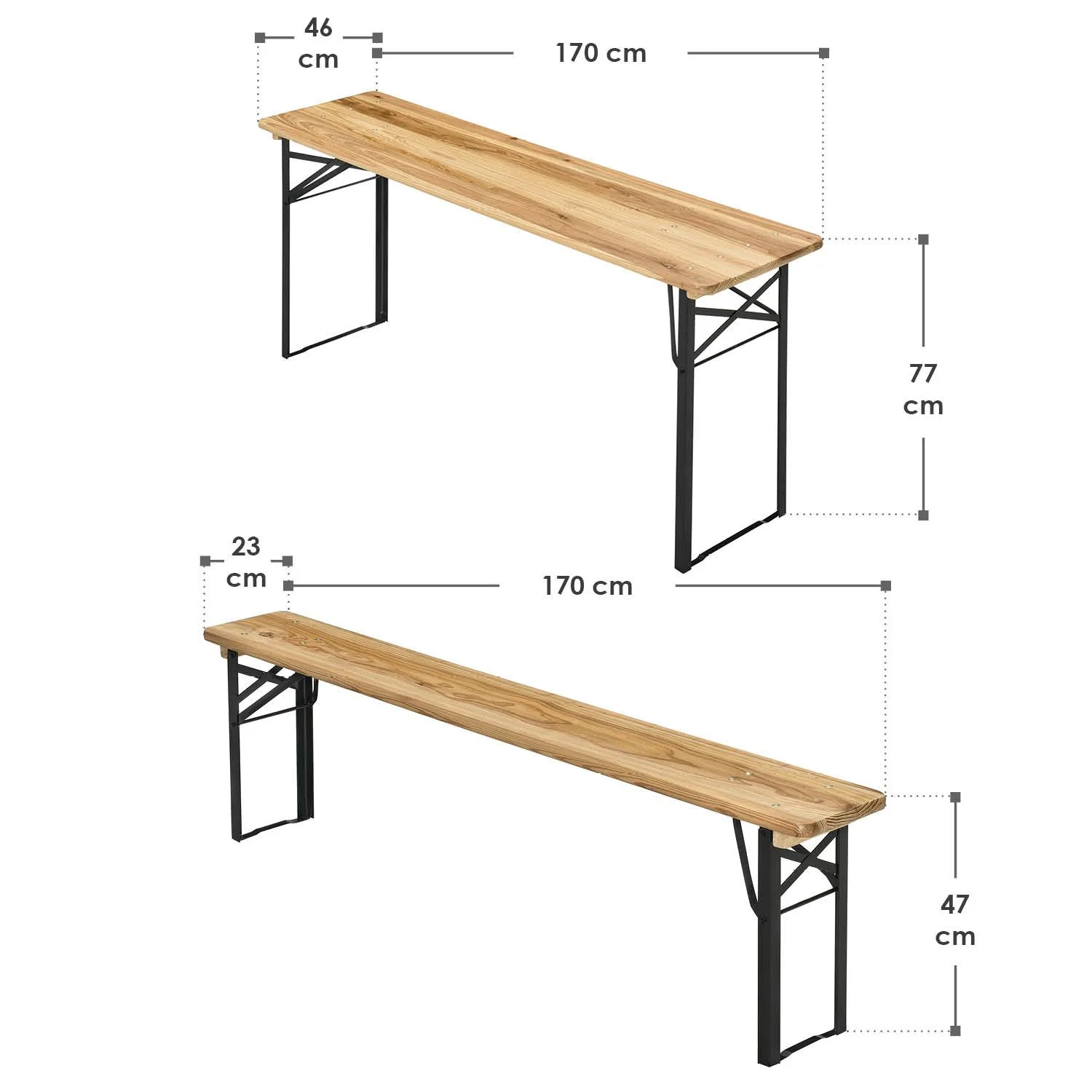 2025 Bierzeltgarnituur Bichl 170 cm