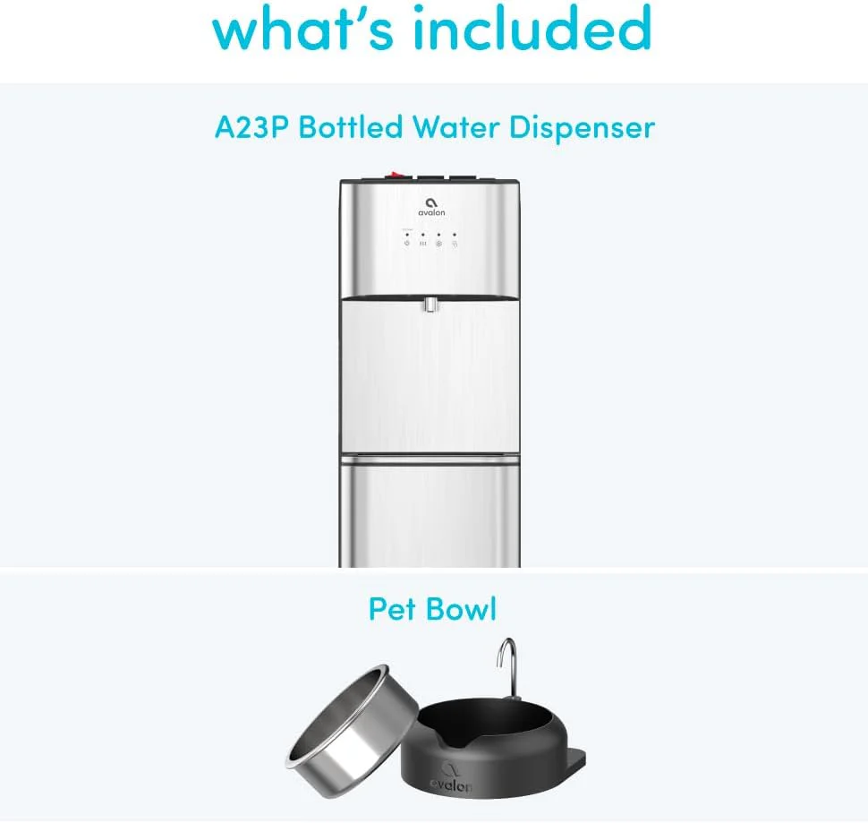 Zelfreinigende waterkoeler met beperkte oplage - 3 temperatuurinstellingen - warm, koud en kamerwater, duurzame roestvrijstalen constructie, bodemvulling - UL-gecertificeerd - Avalon