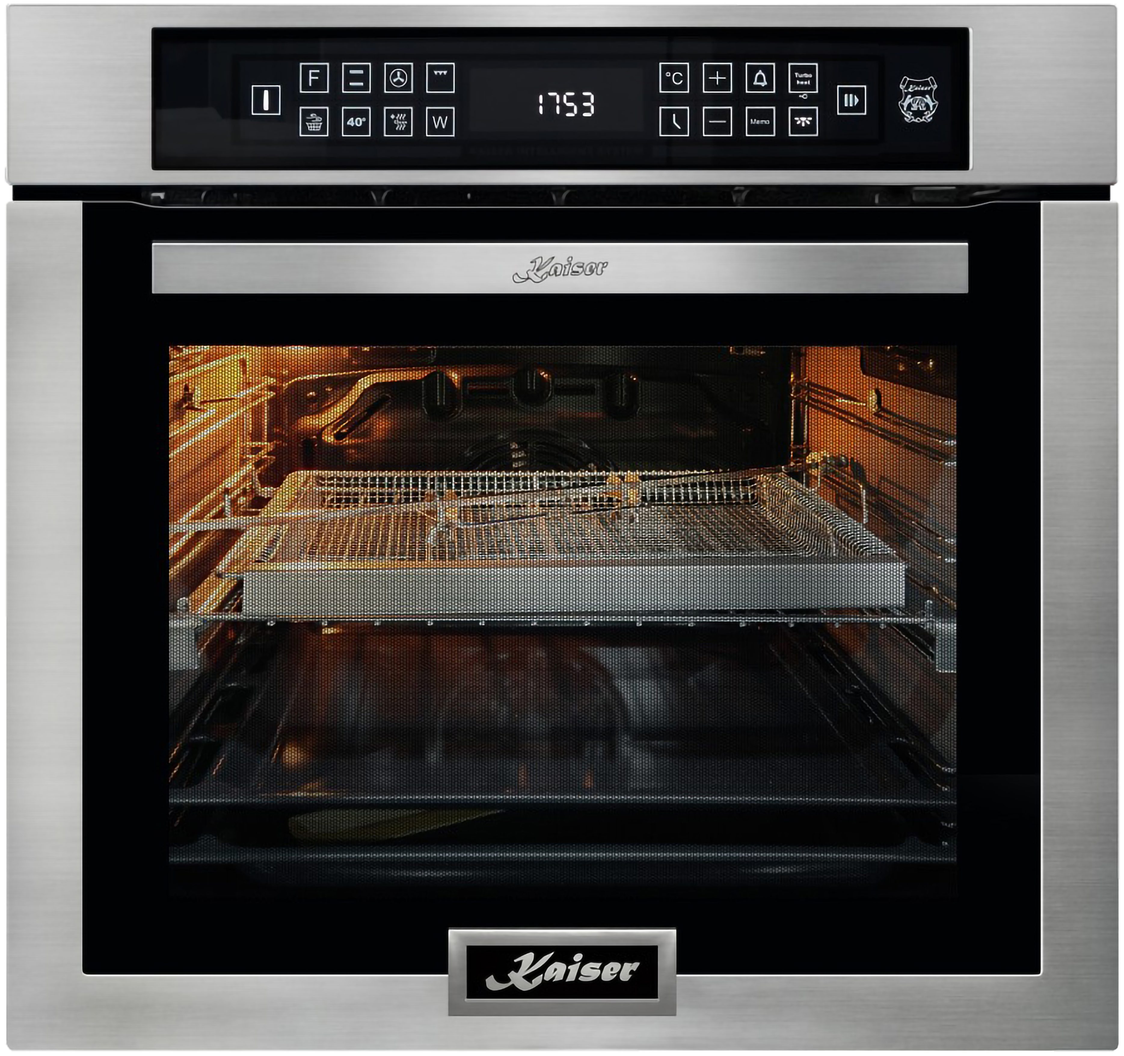 Backofen-Set Herd Set Autark Einbaubackofen,Edelstahl,79L 15 Fkt., 60 cm+Gas-Kochfeld 90 cm, Edelstahl, 4,0 KW WOK, 5 Gasbrenner,Erdgas, FL.Gas EH 6306 R+GCH FG 905