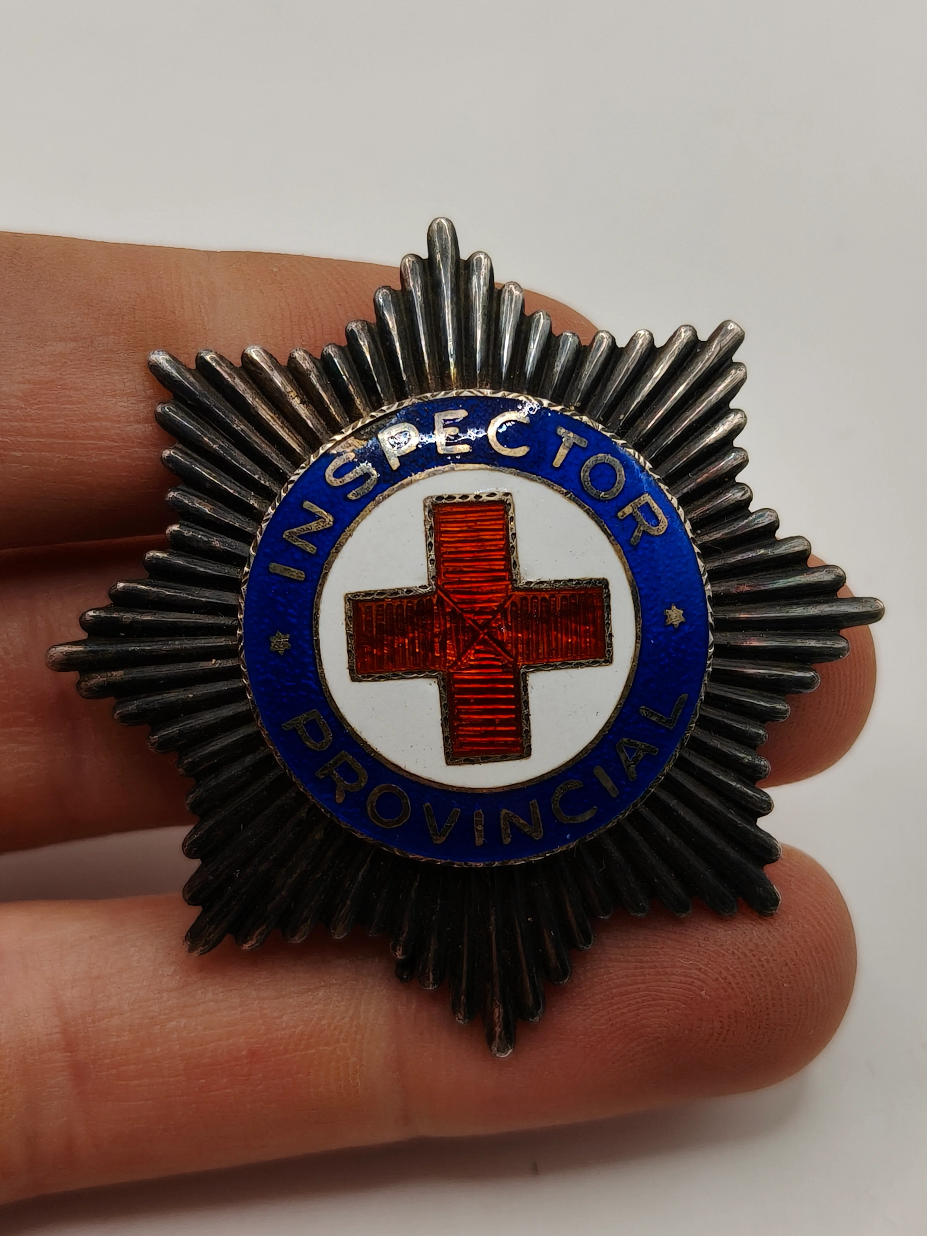 Placa insignia inspecci��n de Cruz roja. ESP
