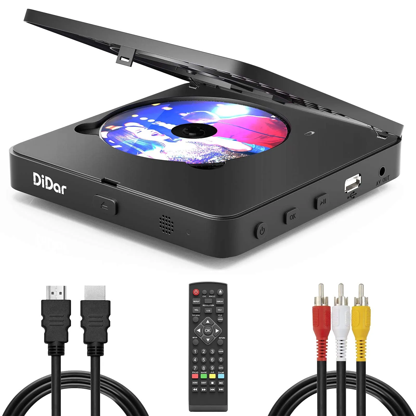 Super Mini Blu ray Disc Player for TV,1080P Blue ray HD DVD Player