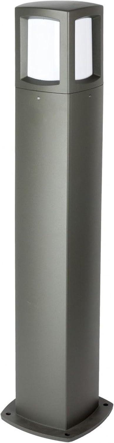Licht-Erlebnisse Pollerleuchte Outdoor Aluminium Dunkelgrau IP65 Weg Garten Eingang 100 cm hoch E27 bis 100 W blendarme Wegeleuchte für außen NEURAM