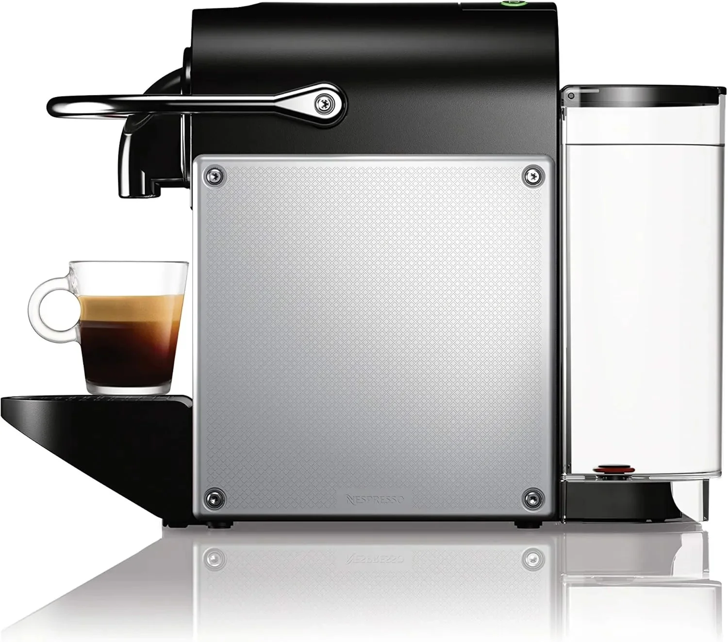 Nespresso Pixie espresso machine by De��Longhi, 19-bar pump, compact aluminum design, silver, 1100 ml
