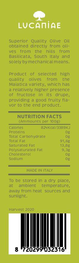 Italian Extra Virgin Olive Oil - BIO - 0.5 Lt. (Can)
