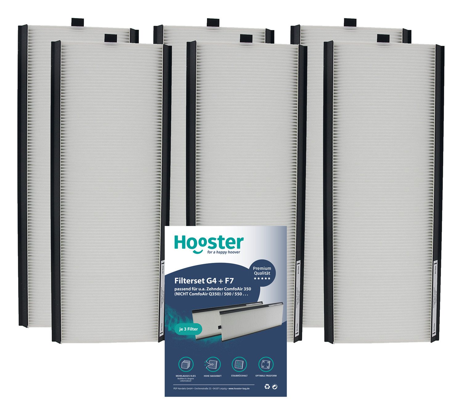 Luftfilter 3 Filtersets passend für Zehnder ComfoAir 350