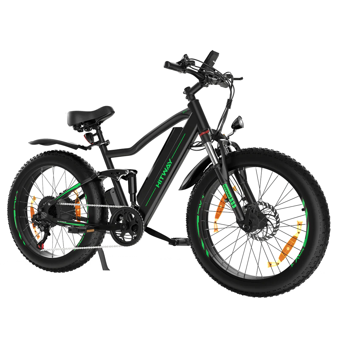 Hitway BK9 E-Bike - 500W Motor, 48V 15Ah, 26 x 4.0 Fat Tire - All-Terrain Mountain E-Bike