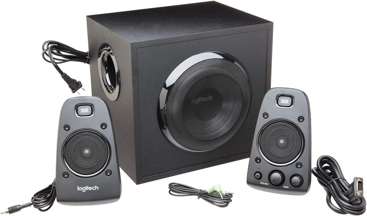 Logitech Z623 THX Sistema di Altoparlanti 2.1 con Subwoofer, Certificazione THX, 400 Watt, Bassi ‎Profondi, Multi-Dispositivo, Porta 3.5 mm e RCA, Presa UK, PC/PS4/Xbox/DVD/TV/Smartphone/Tablet