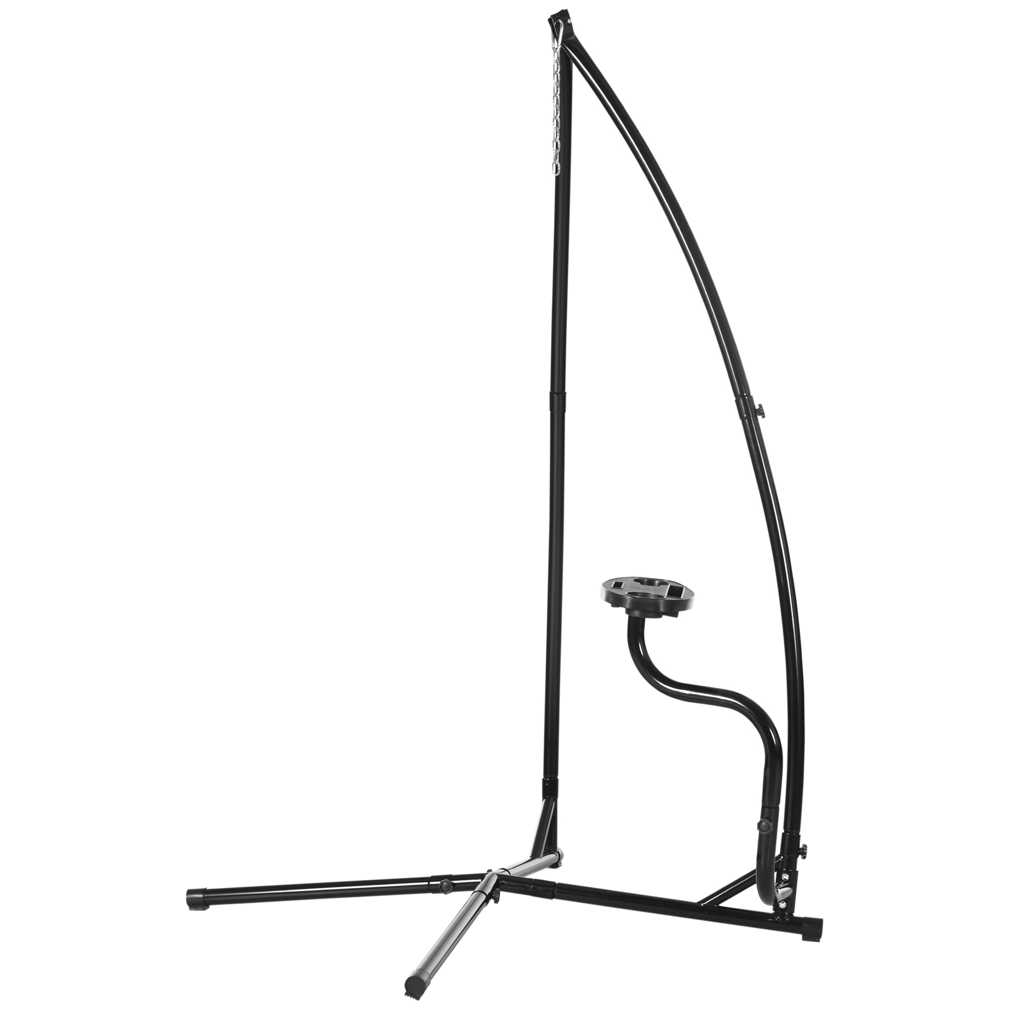 Outsunny Ständer für Hängestuhl - Hängesessel Ständer - Verstellbare Tablett inklusive - Empfohlene max. Belastung 120 kg