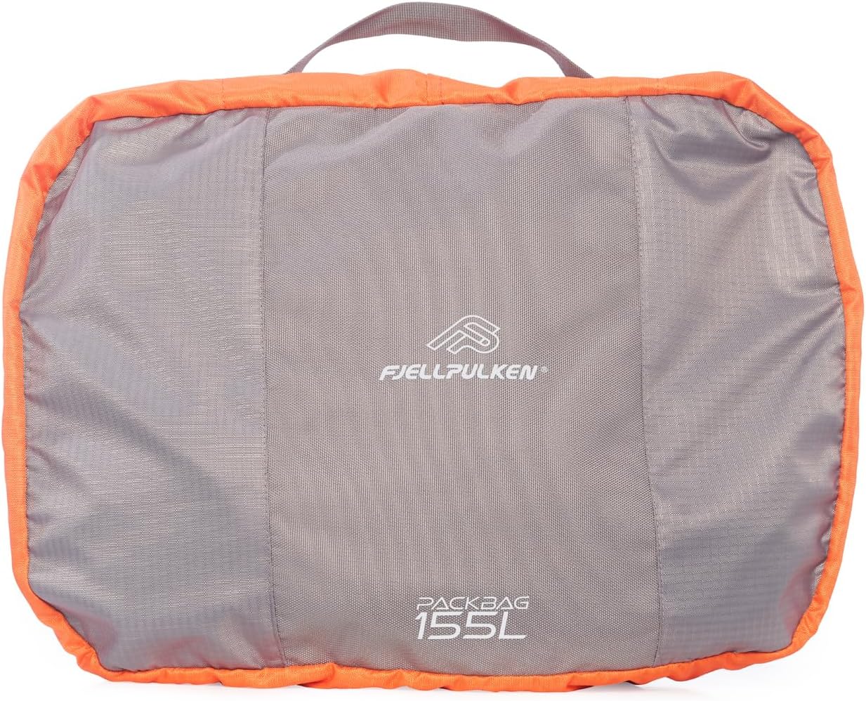Packtasche für Sportausrüstung, robuste Seesäcke für Camping, Motorradfahren, Skifahren und Camping, Ausrüstung für Abenteuer, grau / orange, 155 Liter, Faltbare Multifunktionstasche