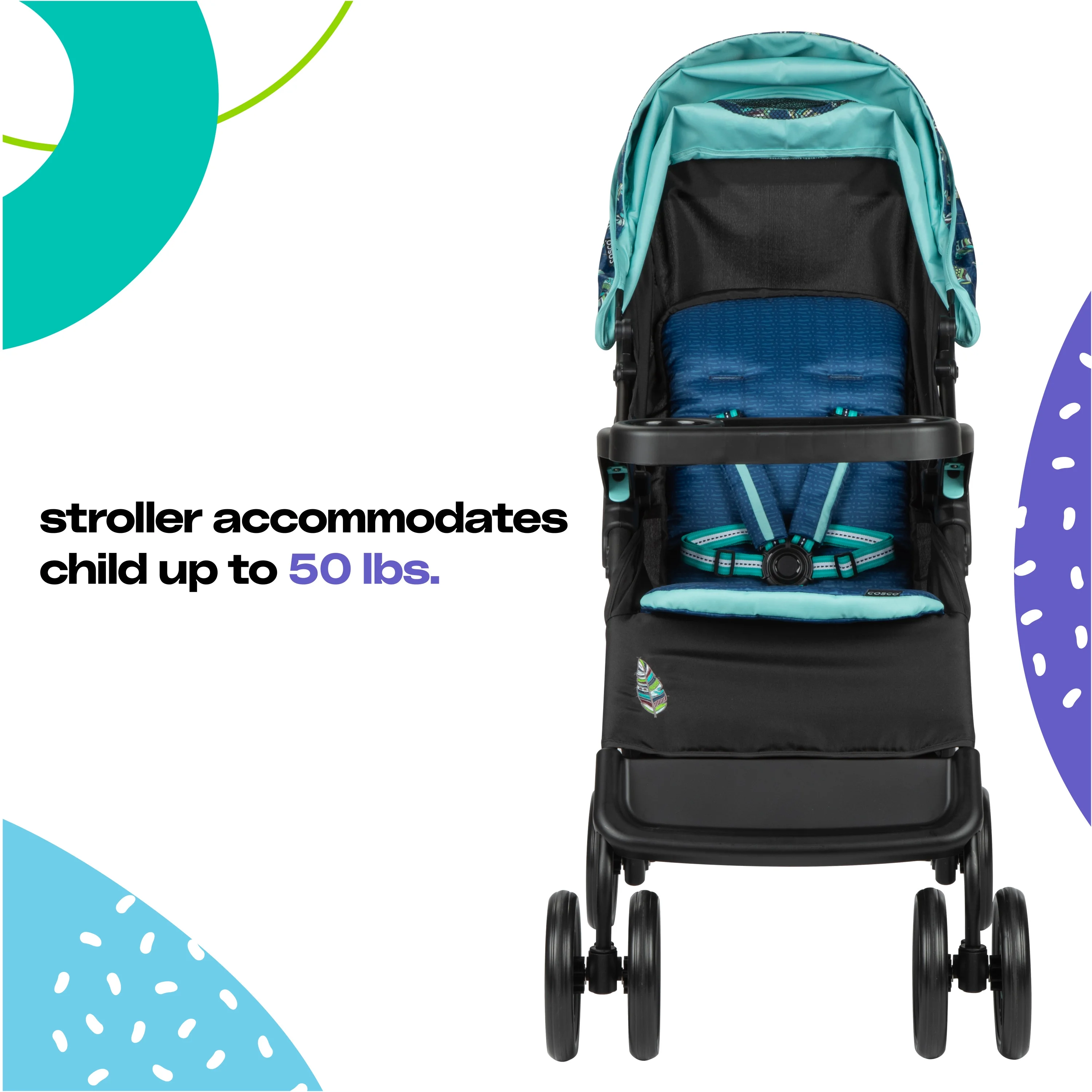 Cosco Kids Lift & Stroll DX Travel System, Gray Arrows, Toddler, Unisex