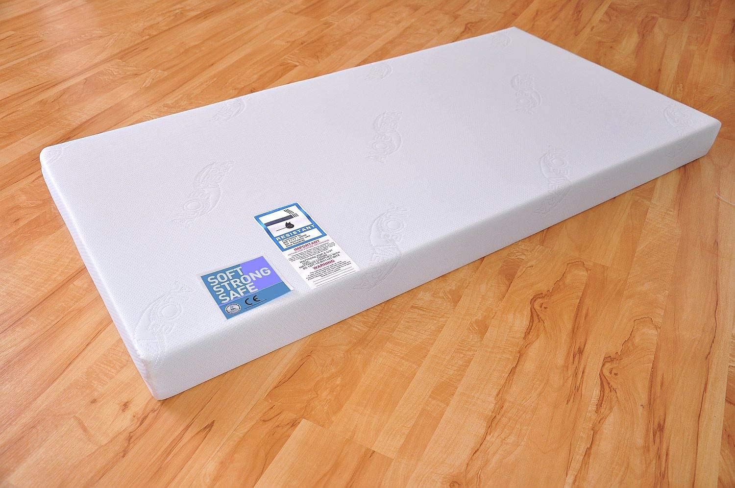Marsell Baby Gitterbett mit Schublade Deckel Aloe Vera Matratze höhenverstellbar weiß umbaubar zum Juniorbett