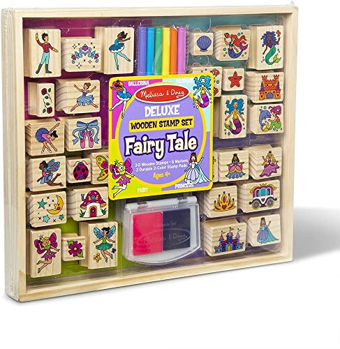 Melissa & Doug Timbrini per Bambini, Set Stampi Fiaba, Lavoretti Creativi per Bambini, Timbri Bambini, Set Timbri, Inchiostro per Timbri Lavabile, Regalo per Bambina e Bambino 3 4 5 6 Anni : Giochi e giocattoli