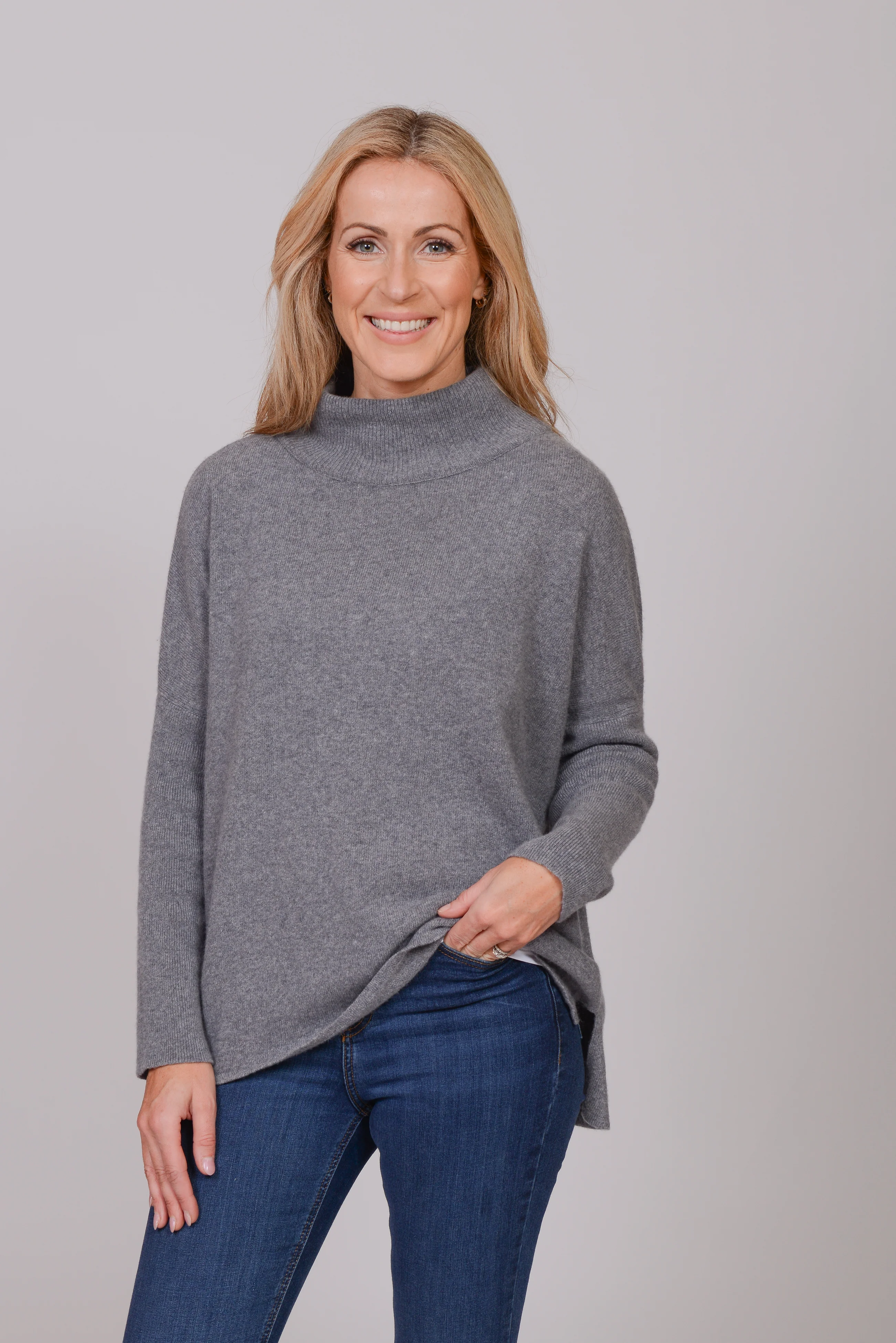 The Wool Co Cashmere Blend Knit , Graphite