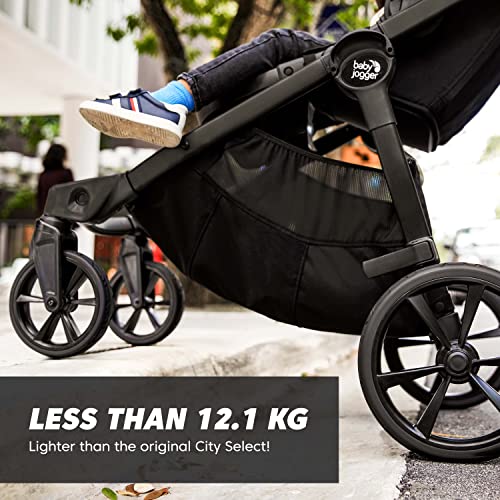 Baby Jogger City Select 2   Passeggino, navicella e protezione dalle intemperie, leggero e compatto, convertibile da singolo a doppio, ardesia radiante : Prima infanzia