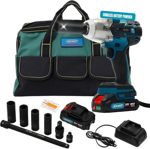 Kit avvitatore a percussione senza fili, 20 V MAX, avvitatore a impulsi senza spazzole da 20 m, avvitatore a percussione con velocità a 5 modalità, anello di maiale da 1/2