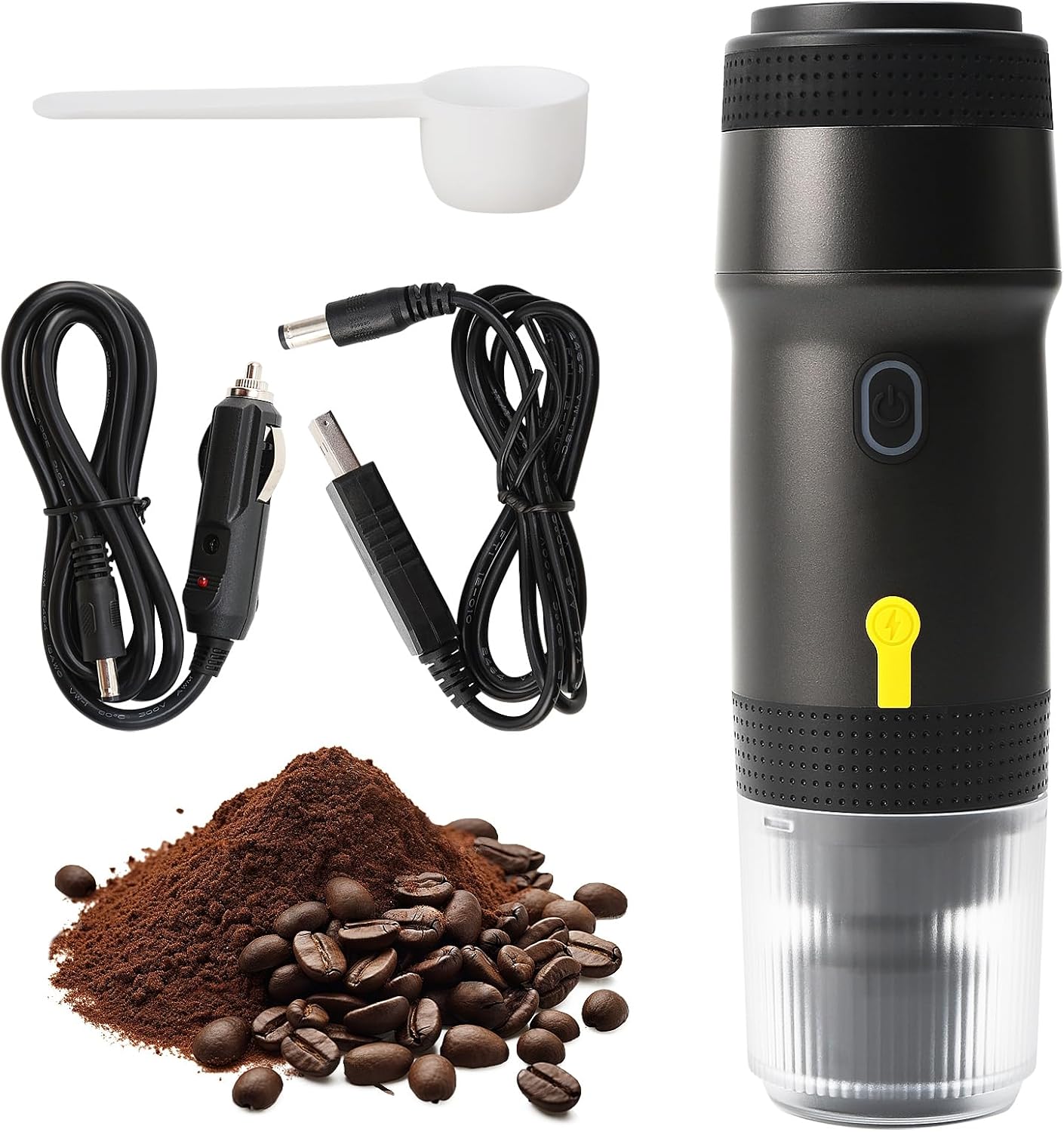 Sonhomay Mini Portable Electric Espresso Coffee Maker 15 Bar Mini Travel Coffee Maker Compatible with Ground Coffee NS Capsules for Camping, RV, Hiking,