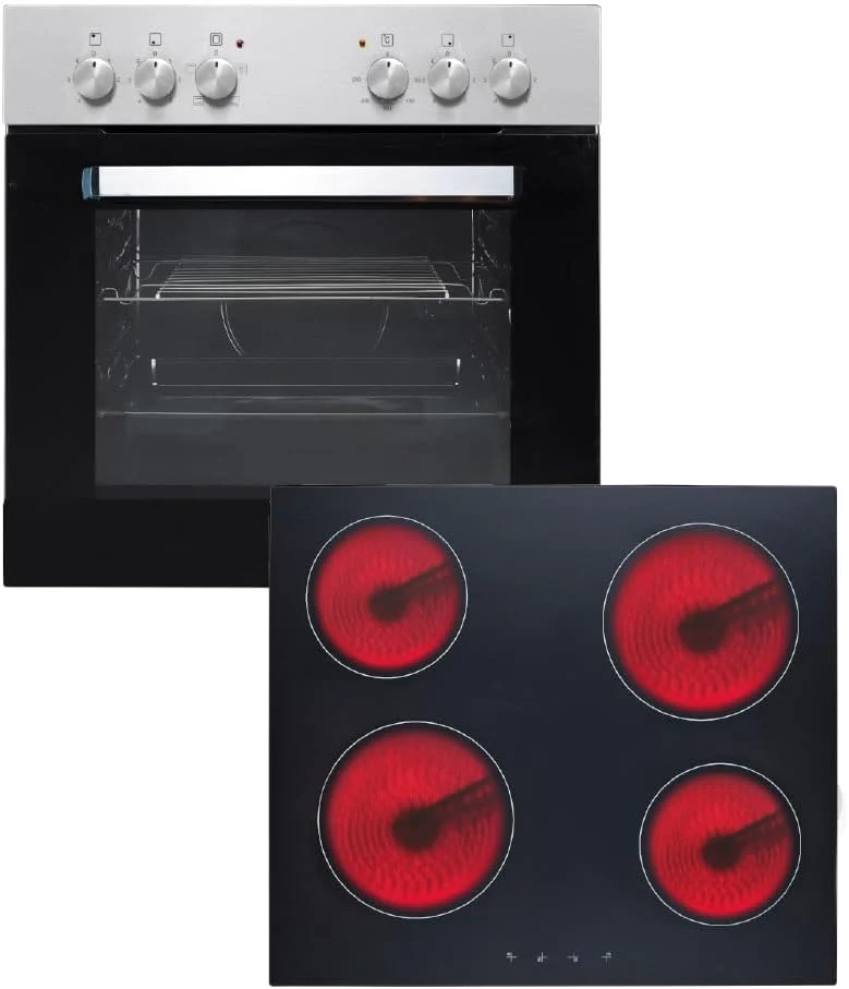 PKM KH-BIC3-I GK IX-2 inbouw fornuisset RVS 60cm kookplaat keramisch glas
