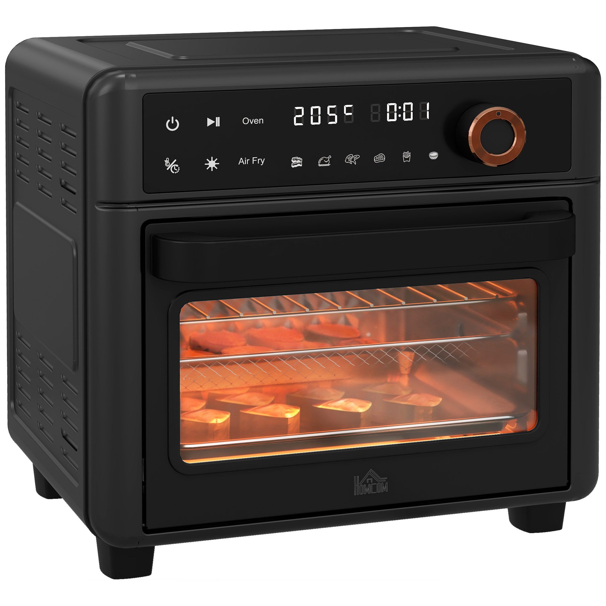 Minibackofen Mini Ofen mit Backblech, Grillrost und Krümelblech