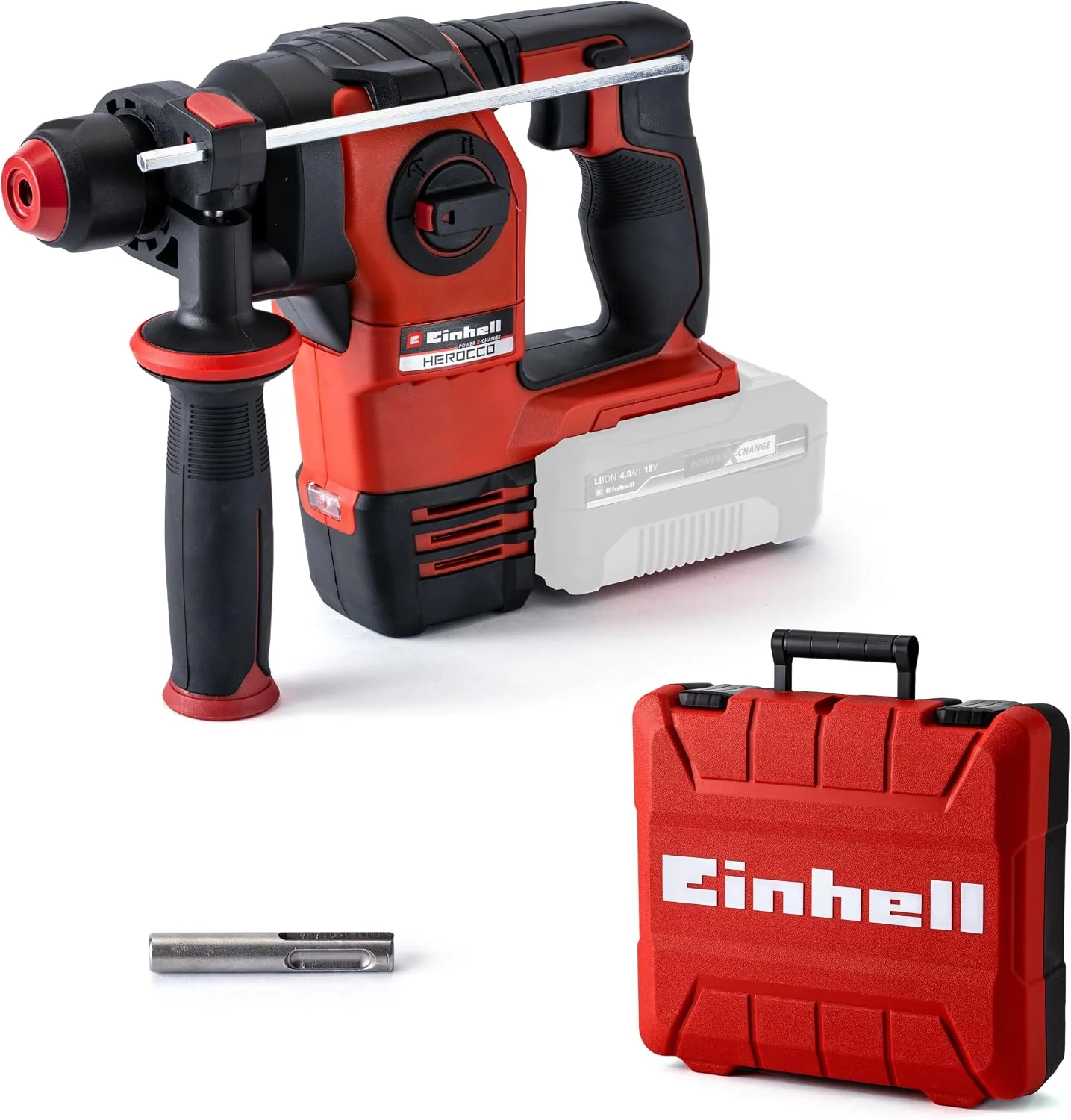 Einhell Professional Akku-Bohrhammer HEROCCO 18/20 Power X-Change (18 V, ohne Akku), Brushless, 2,2 J, SDS-plus, pneumatisches Schlagwerk