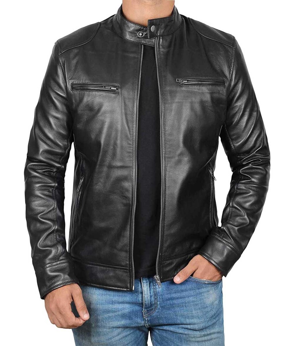 Frank Cafe Racer Leather Jacket