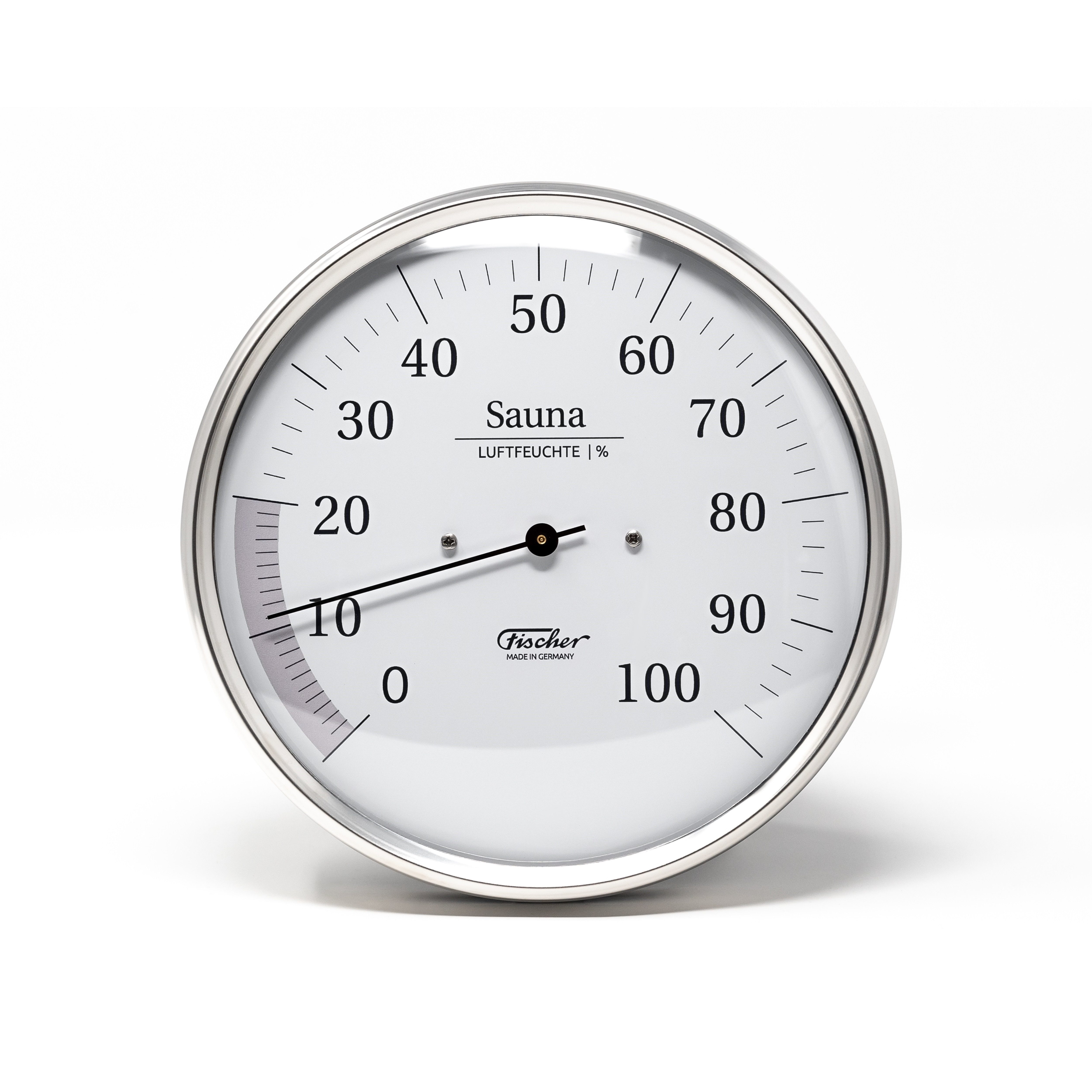 Hygrometer Fischer 191.01 Sauna-Hygrometer 130 mm Edelstahl Made in Germany