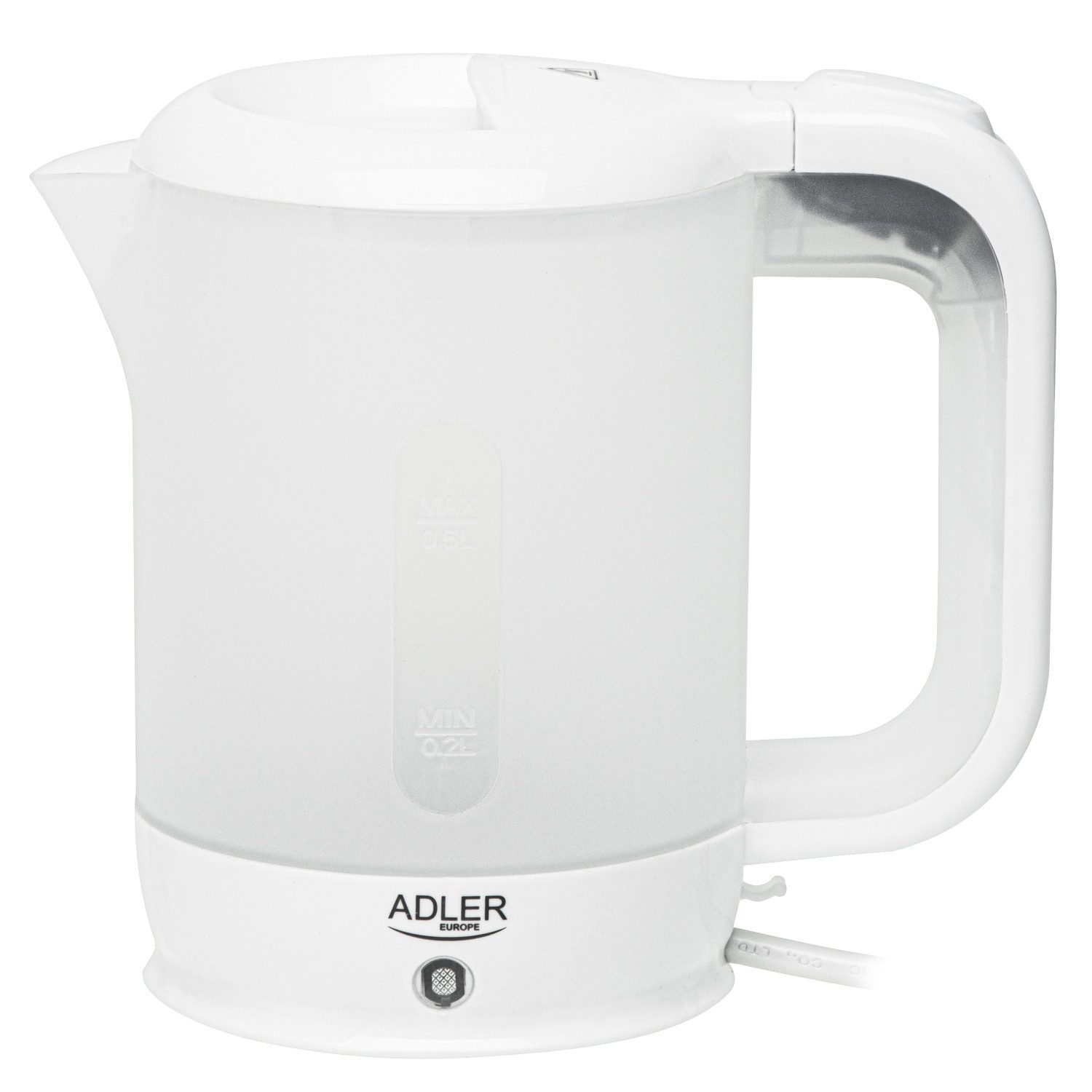 Reise-Wasserkocher AD 1381 Reise-Wasserkocher 0,5 L, mit Tassen & Löffel - Weiß
