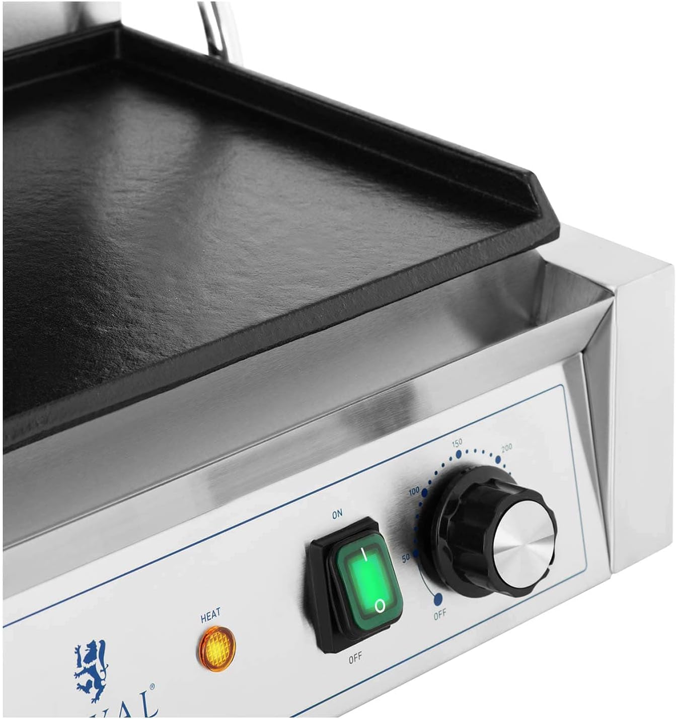 Royal Catering RCPKG-3600-M Doppio grill a contatto ondulato + liscio, 3.600 W, elettrogrill a contatto