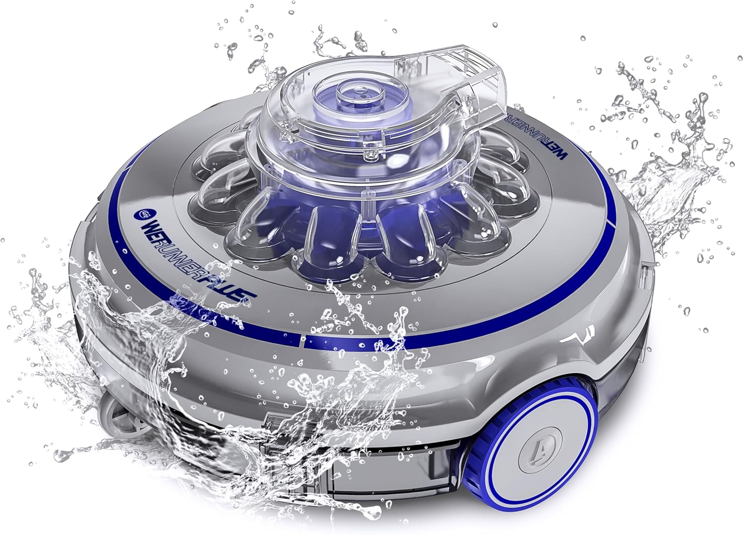 Gre RBR75 - Wet Runner Plus Robot senza fili per piscine fino a 50 m2 con fondo piatto. Pulitore elettrico per piscine con 75 minuti di autonomia