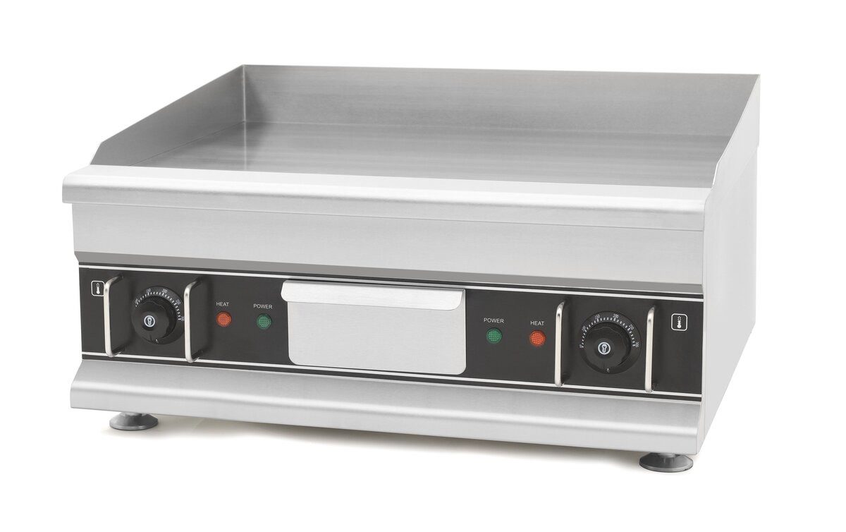 Elektrogrill Elektro-Grillplatte 60 x 40 cm glatt / verchromt - Tischgerät