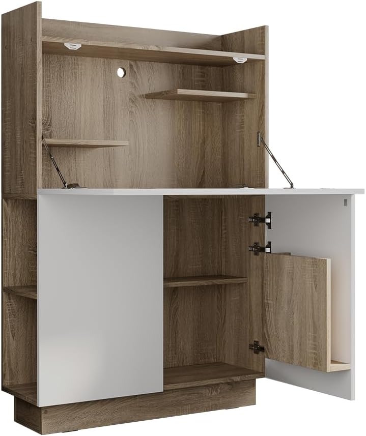 Vicco Scrivania per segretaria Alena, Sonoma/Bianco, 85 x 27 cm