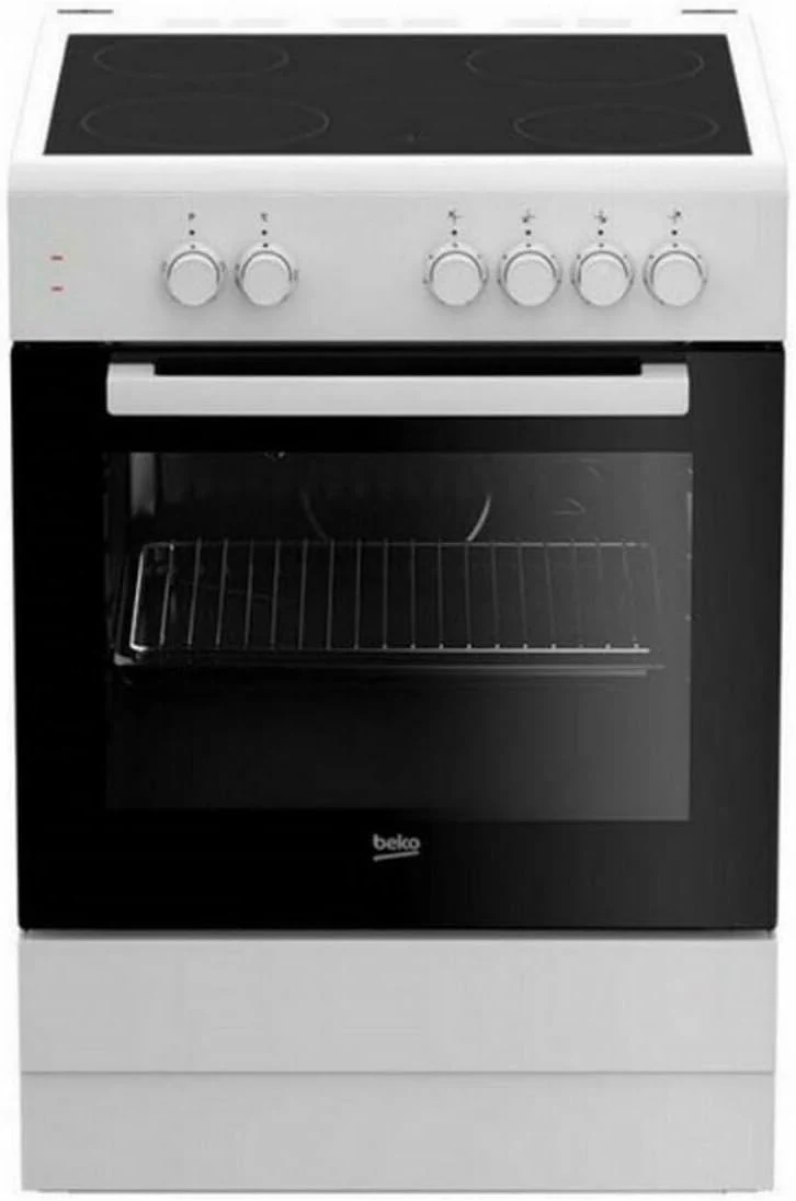 Beko Backofen, 71,1 l, 60 cm, Weiß/Schwarz, FSS67000GW weiß (4 Kochbereich), Keramik