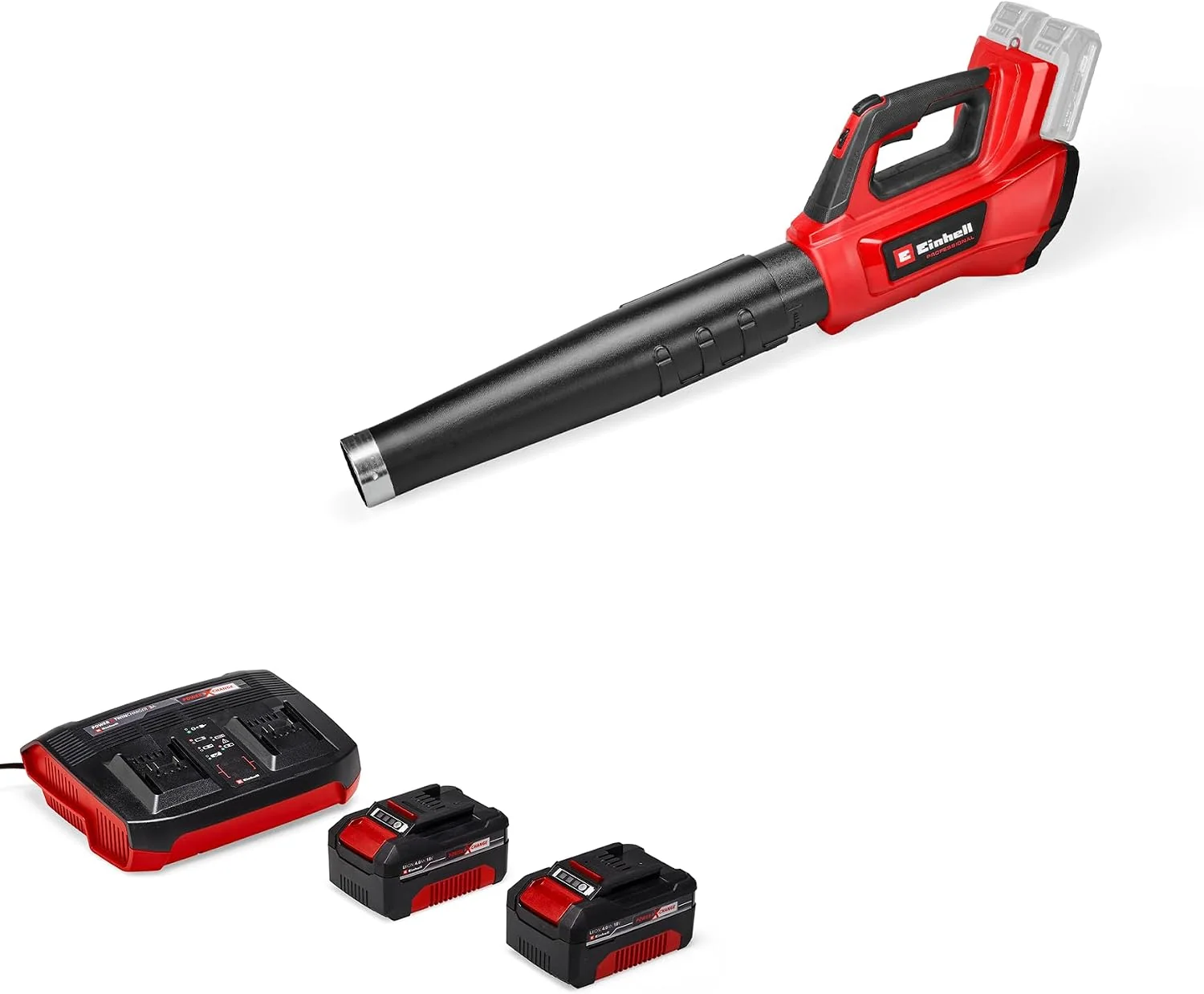 Einhell Laubbläser, 4,0 Ah, 36 V, Rot/Schwarz, Professional Akku- GP-LB 36/230 Li E BL Power X-Change (, 230 km/h Luftgeschwindigkeit