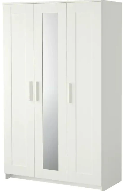 IKEA BRIMNES Armadio con 3 Ante – Bianco, 117x190 cm