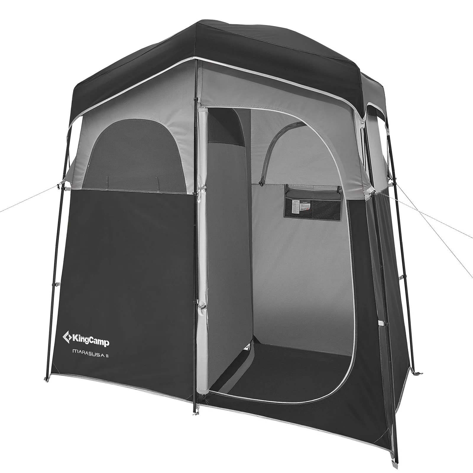 2025 KingCamp Marasusa II Tenda multifunzione – Tenda doccia e cabina spogliatoio a 2 camere con parete divisoria, filo appendiabiti, protezione UV e buona ventilazione