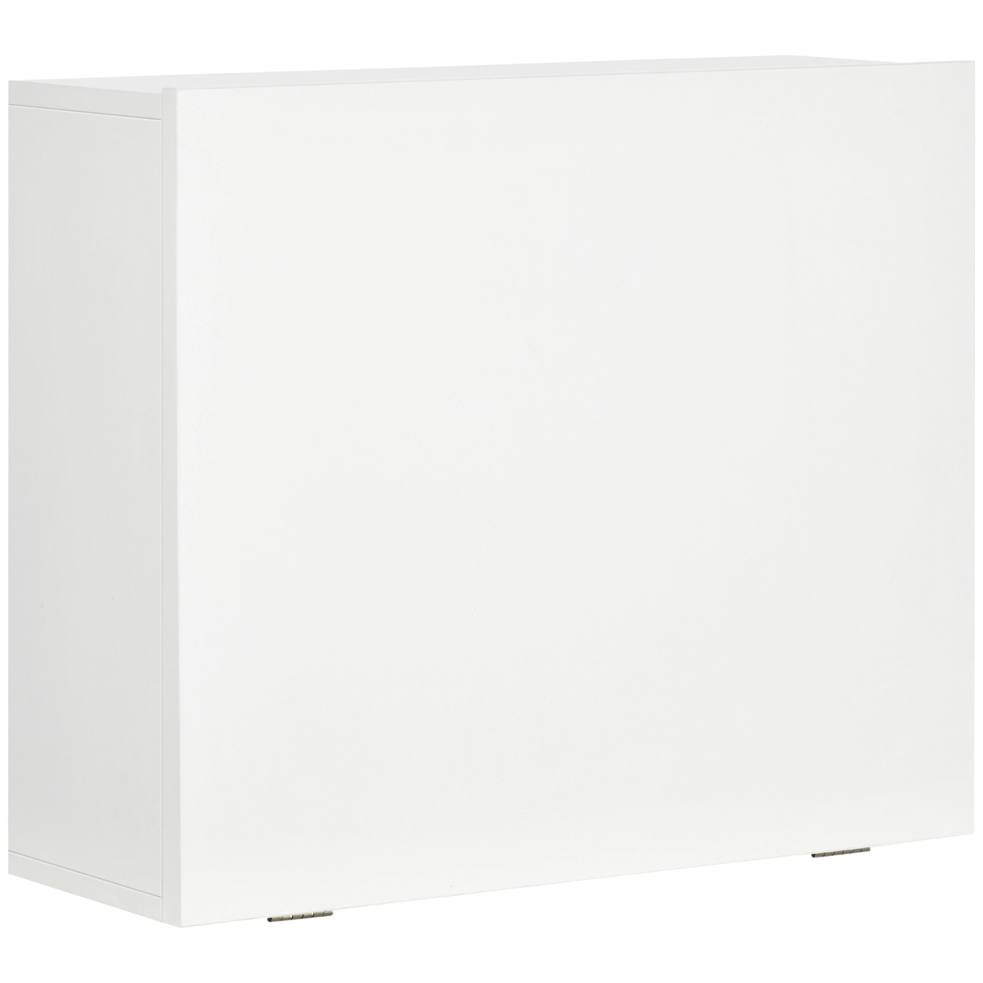 HOMCOM Wandklapptisch Zusammenklappbar und Platzsparend mit Regalen, für Zuhause und Büro, aus Spanplatte und MDF, 60x21.5x50 cm, Weiß