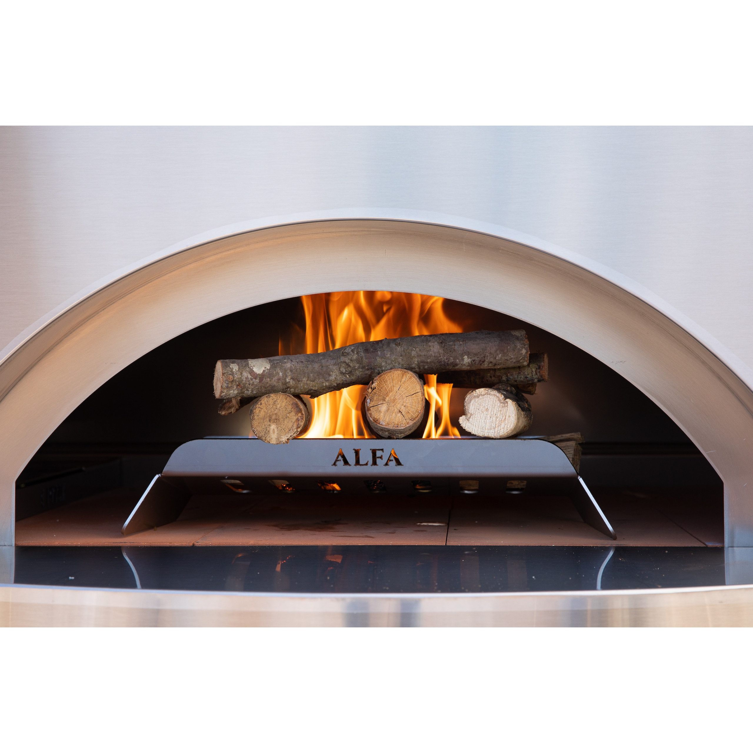 Pizzaofen Alfa Forni Hybrid Kit für Pizzaofen FUTURO 2 Pizze Edelstahl