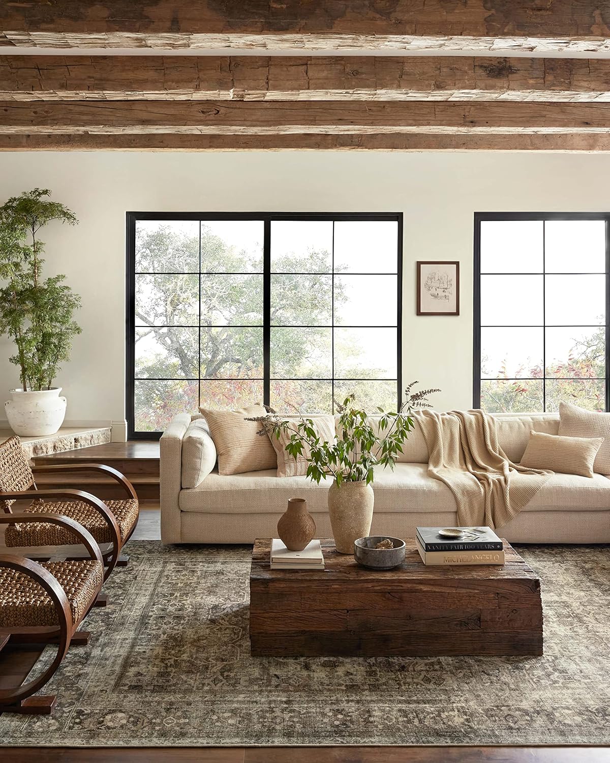 Loloi Magnolia Home by Joanna Gaines Sinclair Collection SIN-01 Pebble/Taupe 7'-6