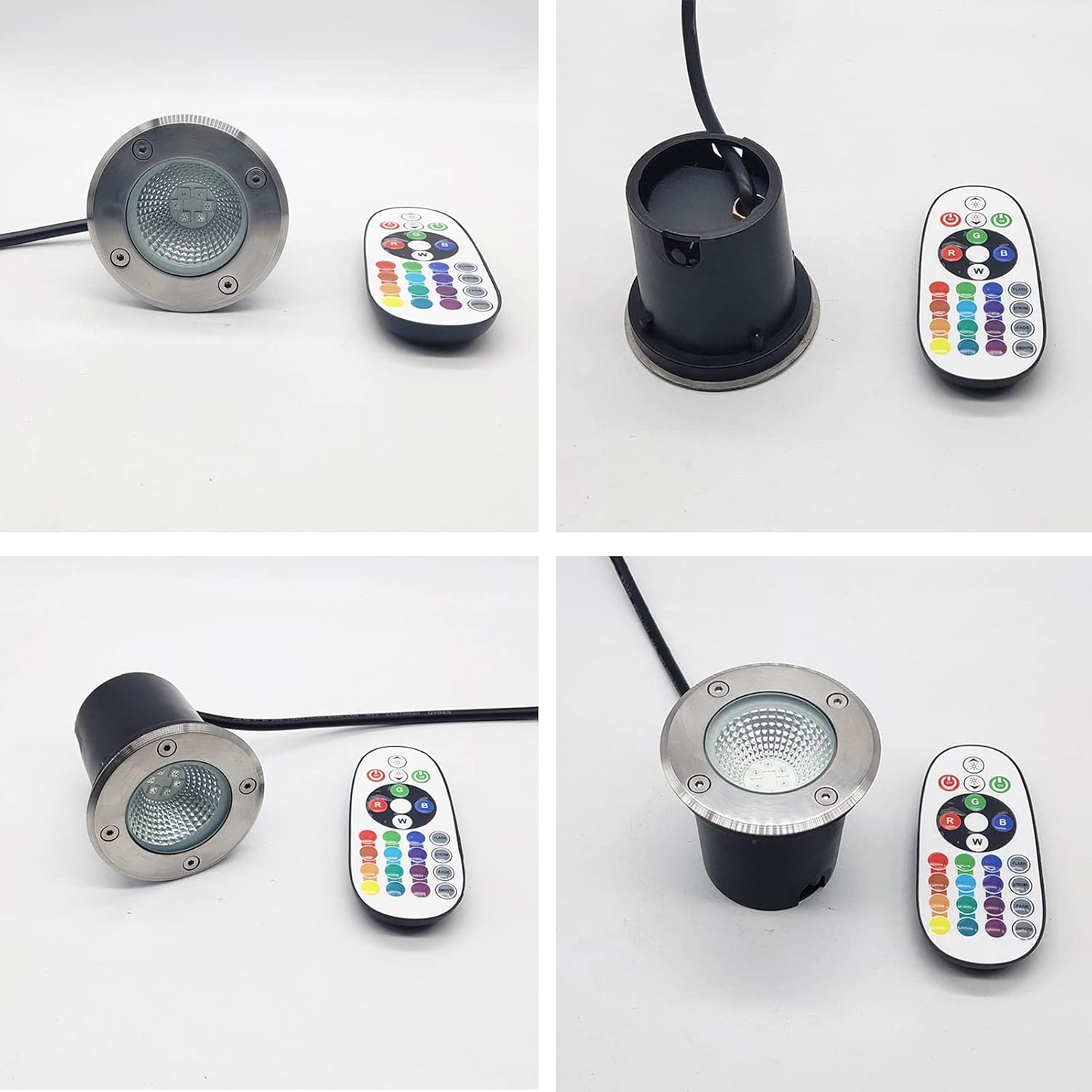 RGB-LED-Innenbeleuchtung, 6 W, wasserdicht, Landschaftsbeleuchtung, Fernbedienung, 12 V/24 V, Farbwechsel, Außenleuchten für Gärten, Terrassen und Plätze