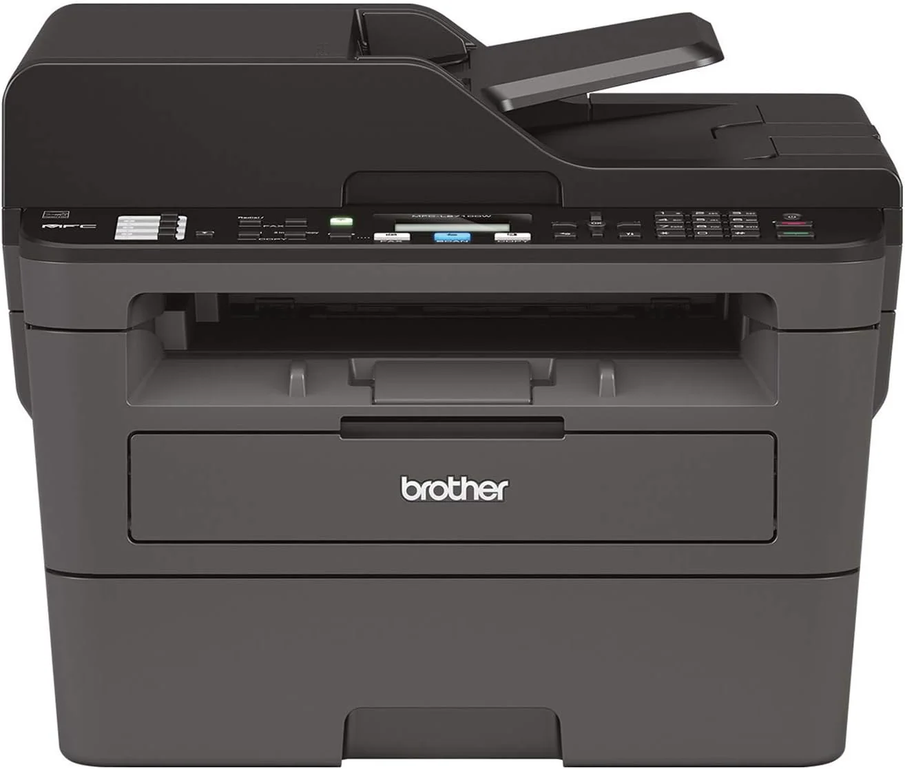 Brother Tablet, schwarz, MFC-L2710DW Kompaktes 4-in-1 S/W-Multifunktionsgerät (30, Drucken, Scannen, echte 1.200x1.200 dpi
