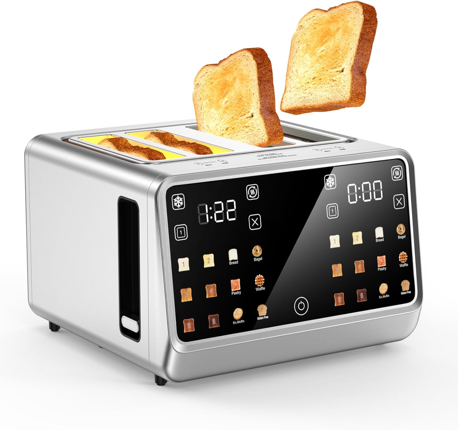 Toaster 4 Slice, Digital Smart Dual Control Touchscreen, Stainless Steel, TAC1001-UL